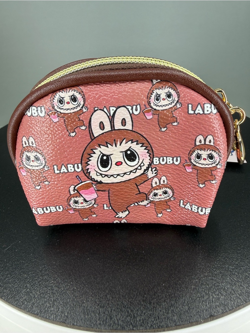 Labubu Character Zip Cosmetic Coin Purse - Pink